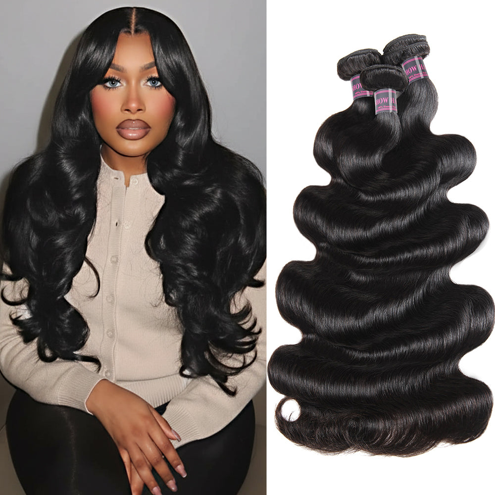 Hairsmarket Brazilian Hair Bundles Body Wave Virgin Bundles Weave Extensions 3 Bundles