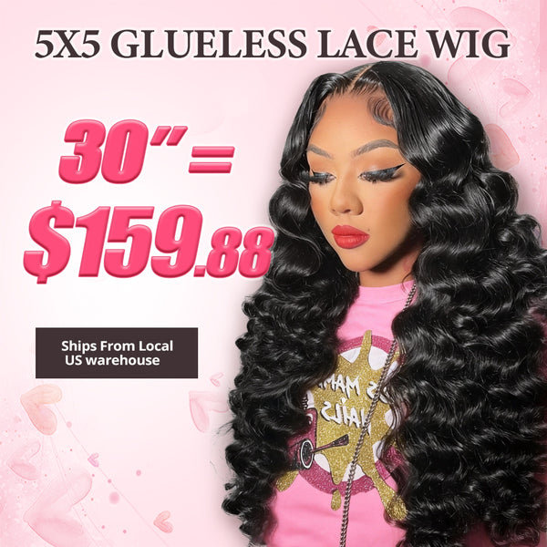 30''=$159.88 | Ready To Wear Glueless Wigs 5x5 HD Lace Closure Wigs Pre Cut Bleached Knots（ Ship From US )