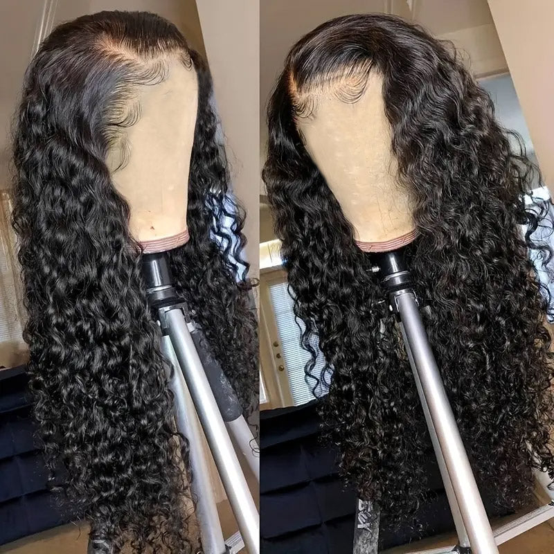 30“=$179 | Hairsmarket 13x6 HD Lace Front Wig Deep Wave HD Lace Frontal Wig Pre Plucked &amp; Pre Bleach Glueless Human Hair Wig