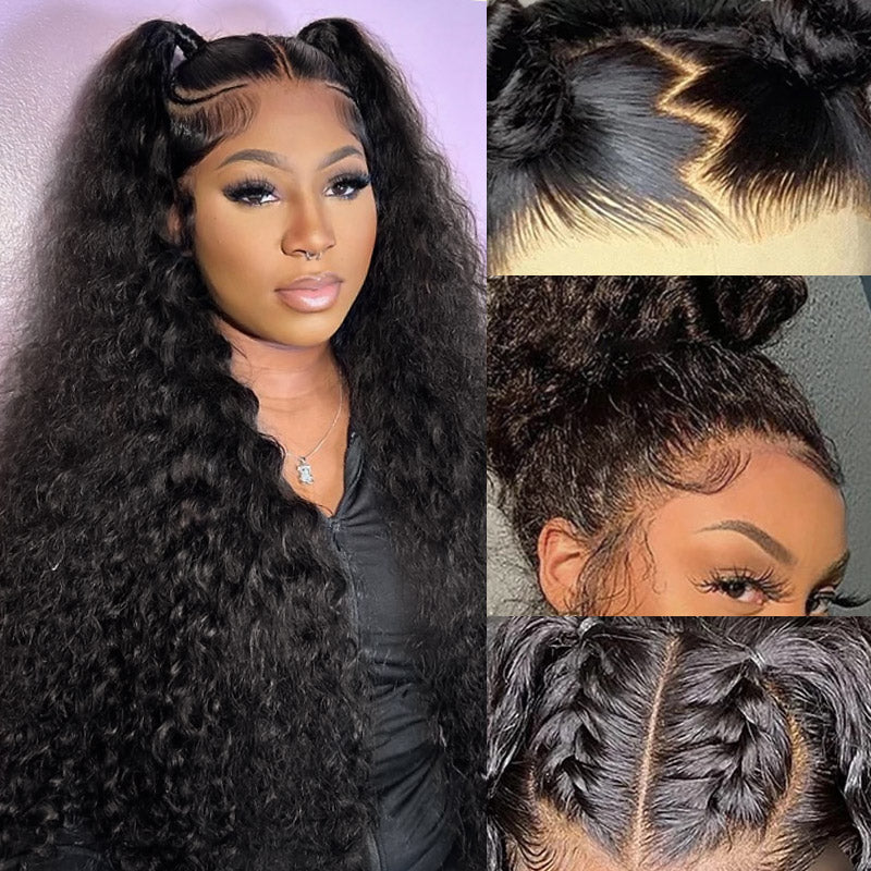 28inch Highlight Ombre Lace Front Wig Human Hair 13x4 HD Honey Blonde 4 27 Deep Wave Lace Frontal Wigs Glueless Wigs Human Hair Pre Plucked With Baby Hair 250 Density P 62850164