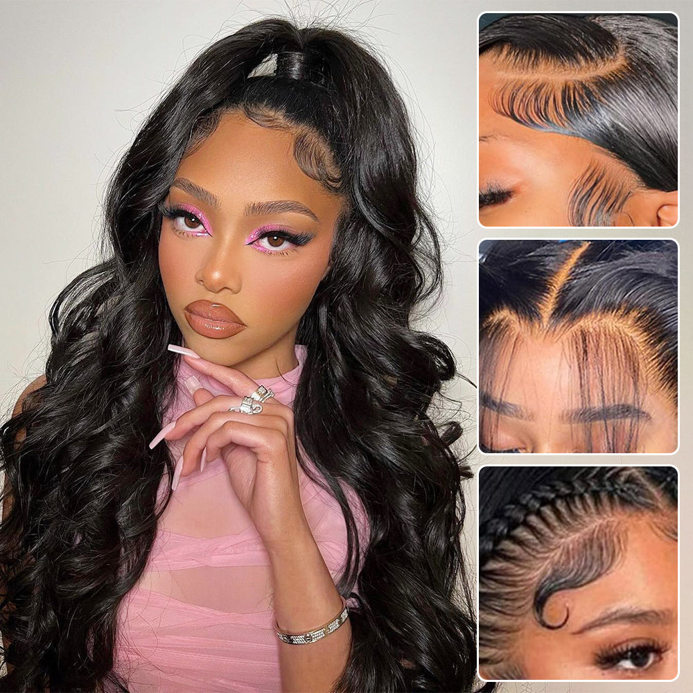 Hairsmarket Body Wave Lace Front Wig 13x4 Lace Front Wig  HD Lace Human Hair Wigs 30 Inch