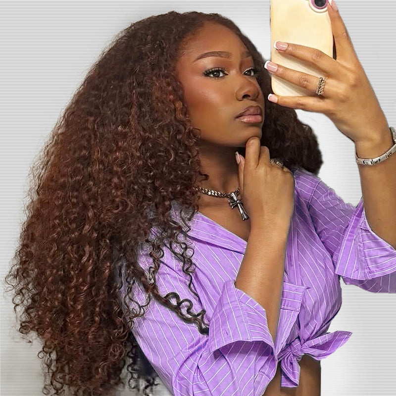 Hairsmarket Deep Wave 13x4 Frontal Wig Dark Brown HD Lace Wigs 