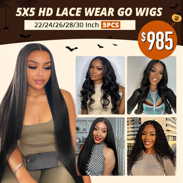 Wholesale | Pre-Cut Lace,Pre-Plucked, Bleahed Knots Wear & Go Wigs 5x5 HD Lace closure Wigs