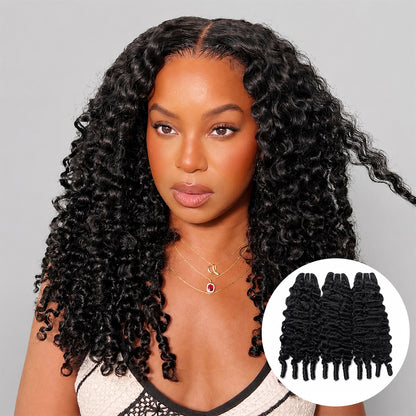Ship From US | Hairsmarket 100% Virgin Human Hair 3 Bundles Burmese Curl Premium Quality Human Hair Extensions