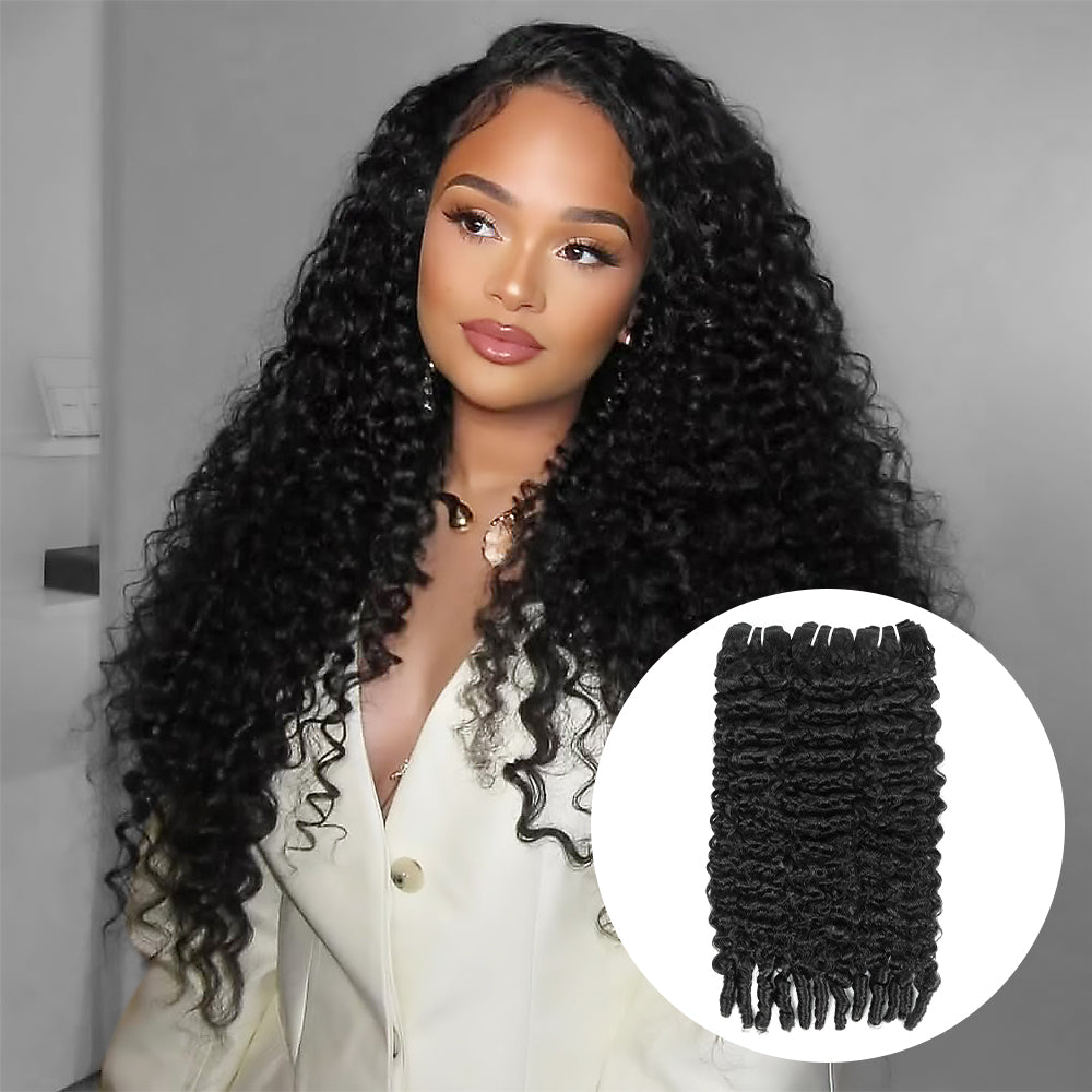 (Ship From US)Hairsmarket Burmese Curly Bundles 12A Unprocessced Virgin 100% Human Hair Extensions 1 Pc/3 Pcs