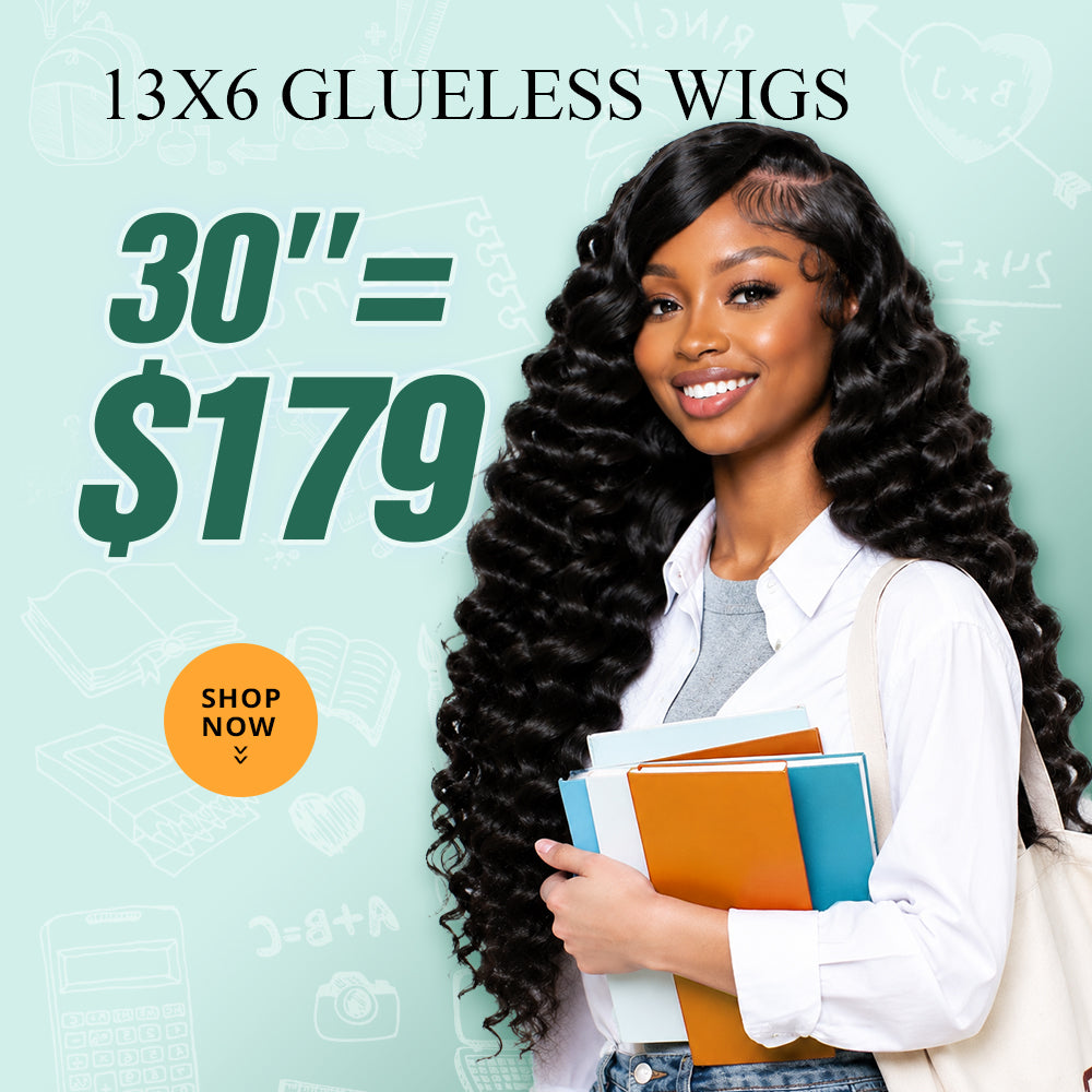 30"=$179 | 13x6 HD Lace Front Human Hair Wigs Pre Plucked Glueless Wig 180% Density