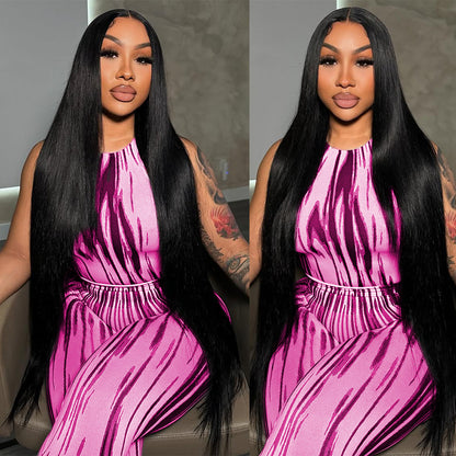 Hairsmarket Straight Frontal Wigs 13x4 Lace Front Wig HD Lace Front Wig 30 Inch Straight Human Hair Wigs