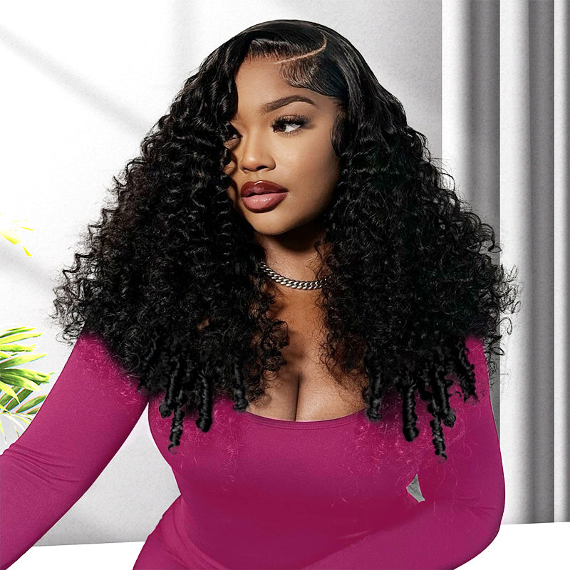 Hairsmarket Burmese Curly Pre Plucked Glueless Wigs 5x5 Lace Human Hair Wigs For Black Woman