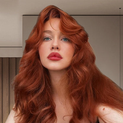 Ginger Copper Brown Colored Body wave Straight 13x4 Lace Front Human Hair Wigs Brazilian Hair Pre Plucked