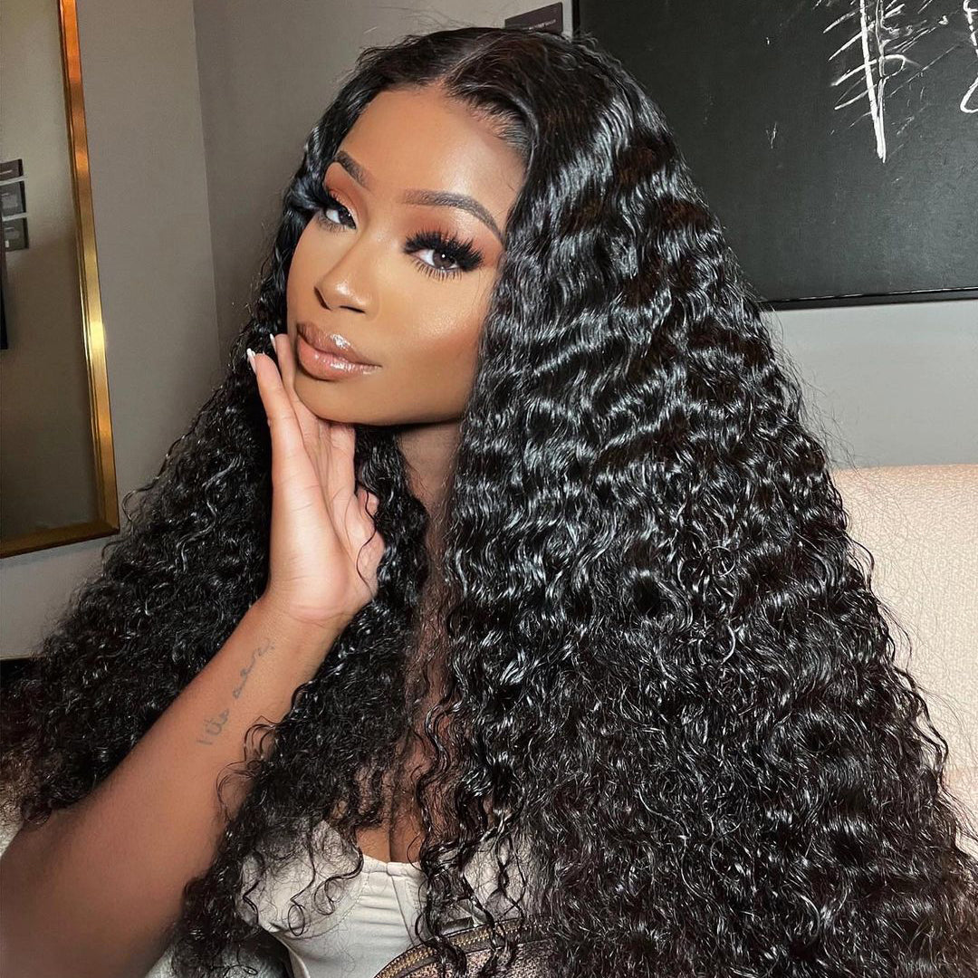 Hairsmarket Pre-Everything 13x4 Lace Front Wig Buy Wig Get A Free Bundle Straight Body Wave Deep Wave Wig 