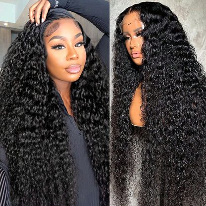 Hairsmarket 40 Inch Human Hair Wig Water Wave 13x4 Lace Front Wigs Wet And Wavy Glueless Pre Plucked HD Lace Wigs