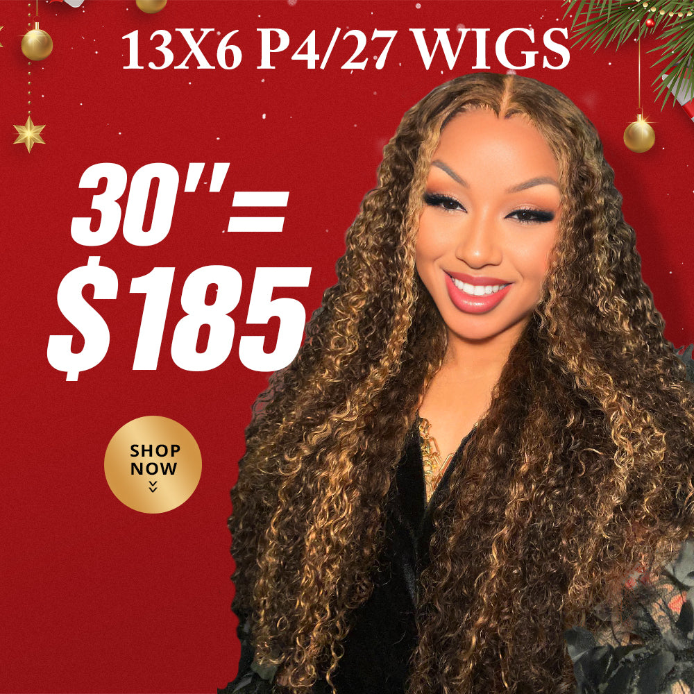 30&quot;=$185|13x6 P4/27 Color HD Lace Front Wigs Pre Plucked HD Lace Frontal Wig Pre Bleach Knots Human Hair Wig