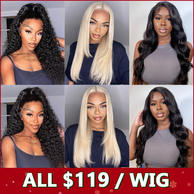 (Super Sale) $119 For 22Inch HD Transparent Lace Front Wigs Body Wave Human Hair Wigs