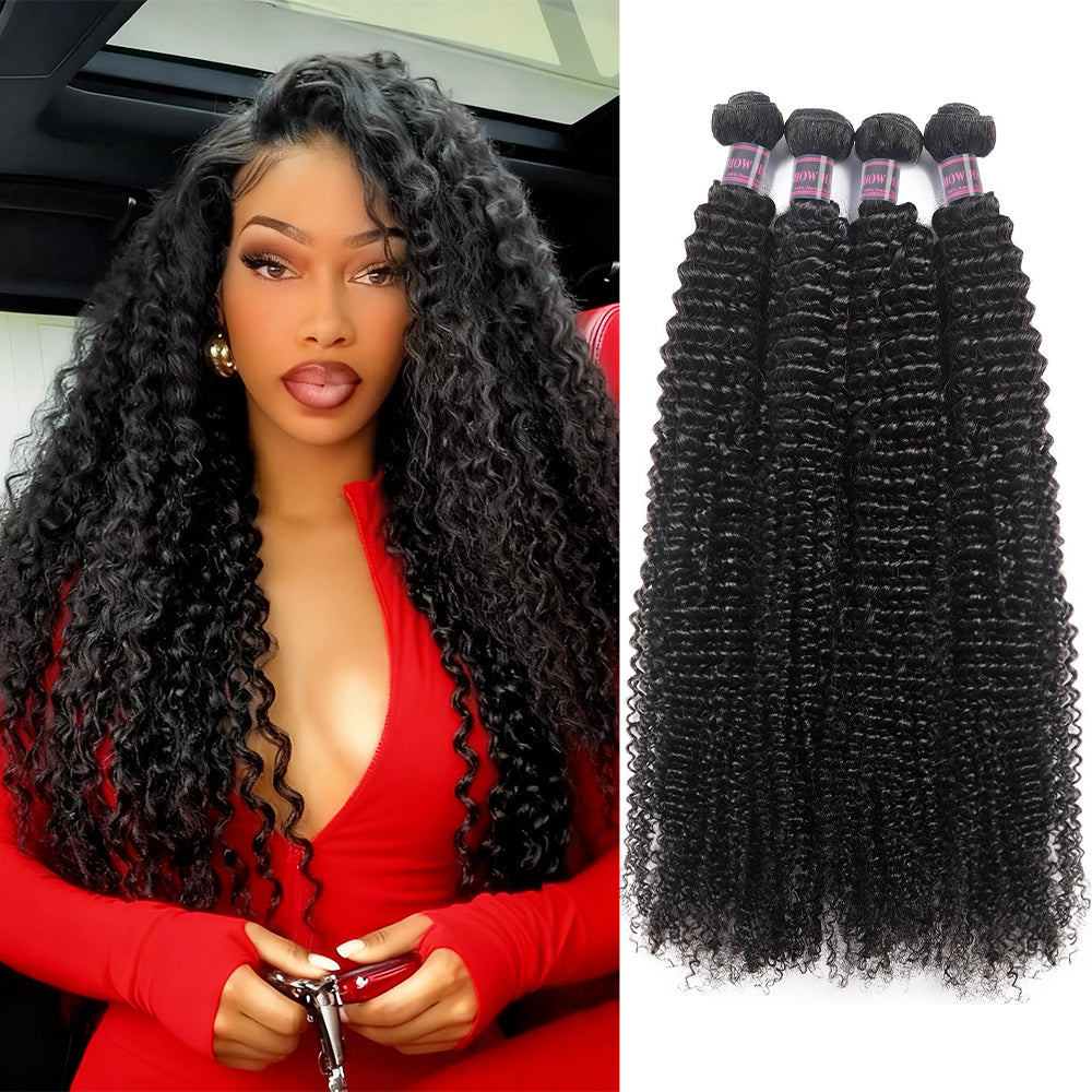 Hairsmarket Malaysian Virgin Hair 4 Bundles Unprocessed Kinky Curly Hair Extensions