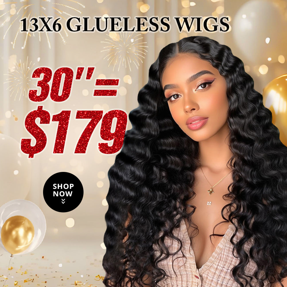30"=$179 | 13x6 HD Lace Front Human Hair Wigs Pre Plucked Glueless Wig 180% Density