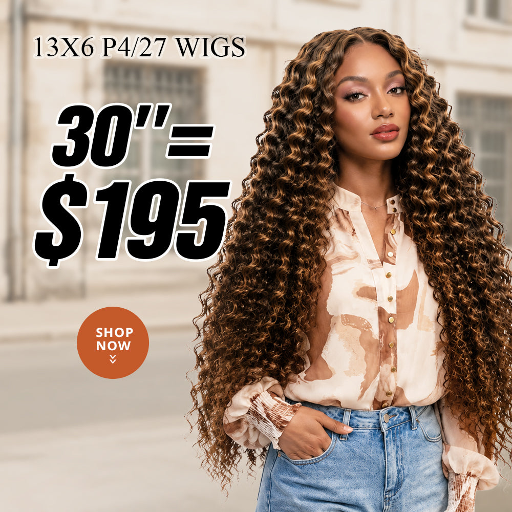 30"=$195|13x6 P4/27 Color HD Lace Front Wigs Pre Plucked HD Lace Frontal Wig Pre Bleach Knots Human Hair Wig