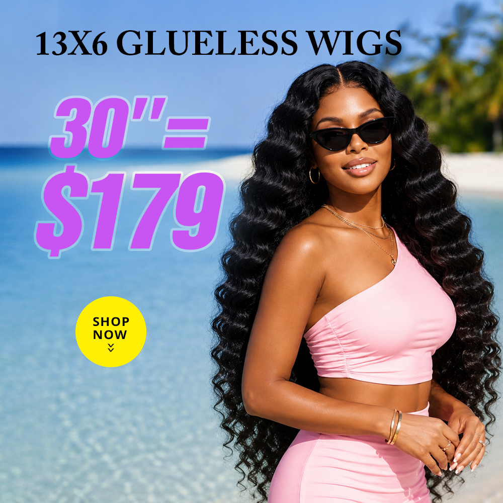 30"=$179 | 13x6 HD Lace Front Human Hair Wigs Pre Plucked Glueless Wig 180% Density