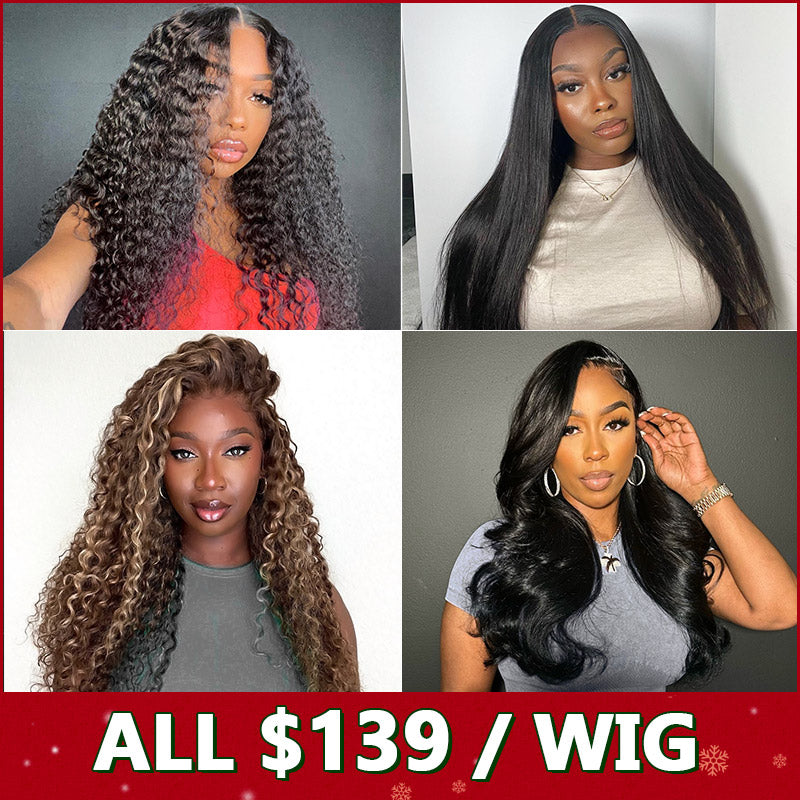 (Super Sale) $139 For P4/27 Deep Wave Human Hair Wig 24Inch HD Transparent 13x4 Lace Front Wigs