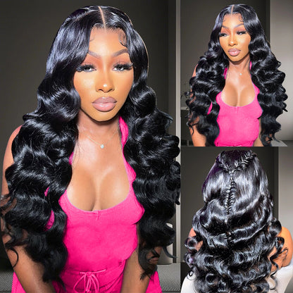 Hairsmarket 13x6  Glueless Wig  Body Wave Transparent Lace Front Wigs Brazilian Human Hair Wig Beginner Friendly