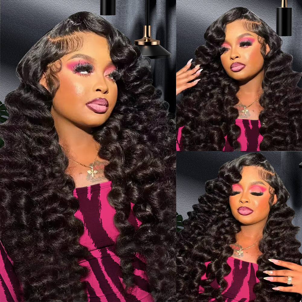 Hairsmarket 13x6 HD Lace Wig Loose Deep Lace Front Wigs Glueless Human Hair Wig Biginner Friendly
