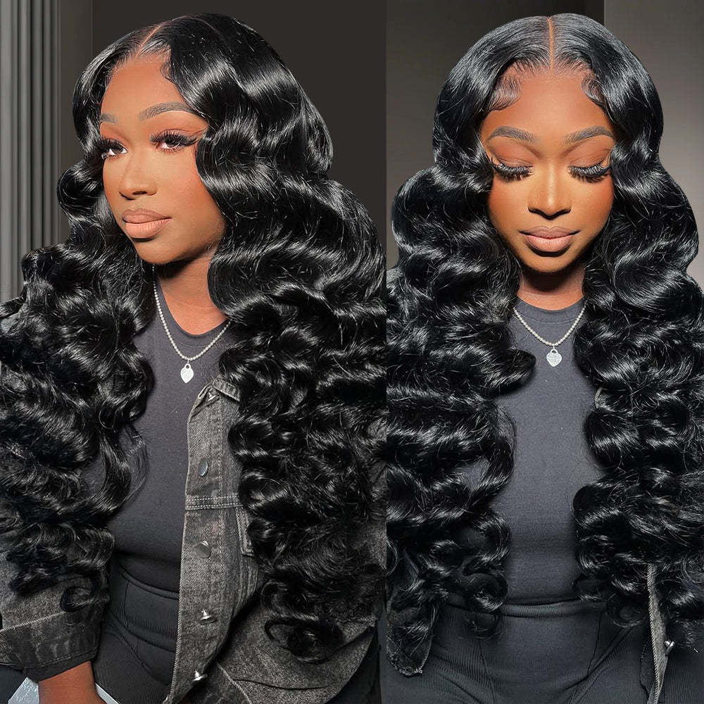 Hairsmarket 13x6 HD Lace Wig Loose Deep Lace Front Wigs Glueless Human Hair Wig Biginner Friendly