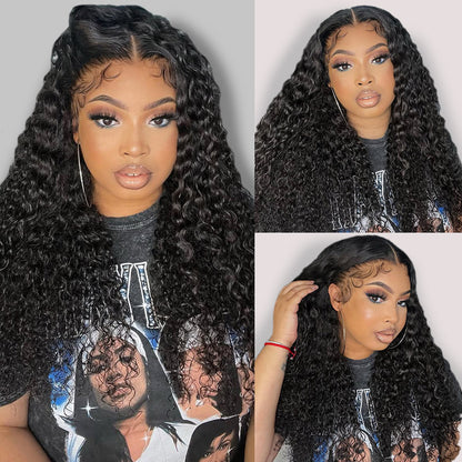 24&quot;=$119 | Human Hair Water Wave 13x4 Lace Wig HD Transparent Lace Front Wig 180% Density