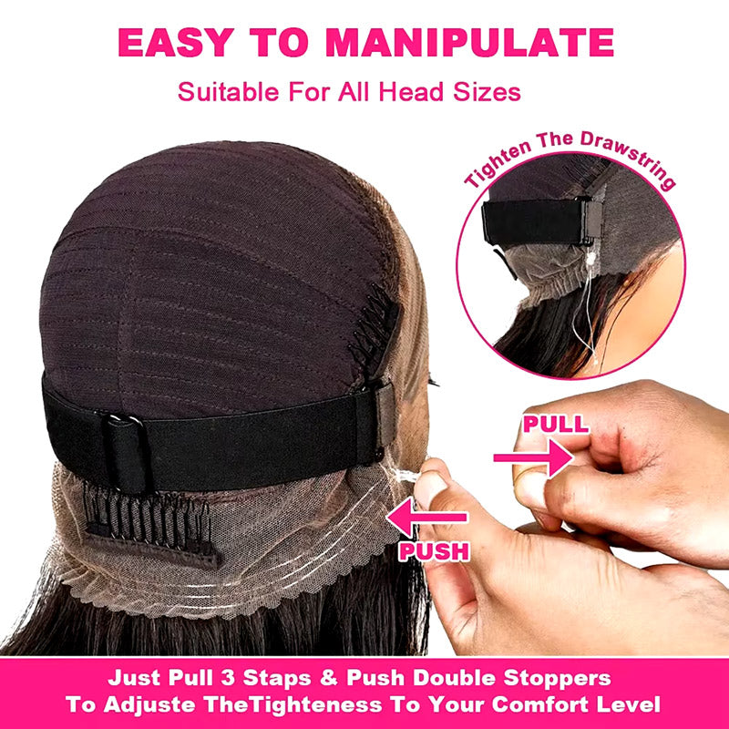 Hairsmarket Invisi-Strap Snug Fit 360 HD Transparent Lace Front Wig P4/27 Highlight Lace Human Hair Wig