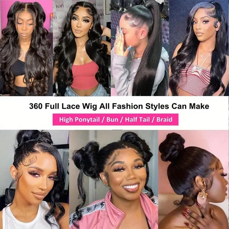 24"=$188.88|Hairsmarket Invisi Strap Snug Fit 360 Transparent Lace Front Wig Body Wave Lace Wig Pre Plucked Glueless Wig