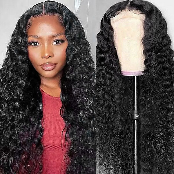 Hairsmarket Water Wave Wigs 4x4 Lace Closure Wigs Glueless Human Hair Wig 5x5 HD Lace Wigs