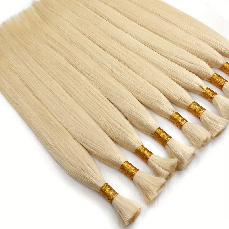 Wholesale | 613 Blonde Straight Hair 5/10 Bundles Bulk Human Hair For Braiding