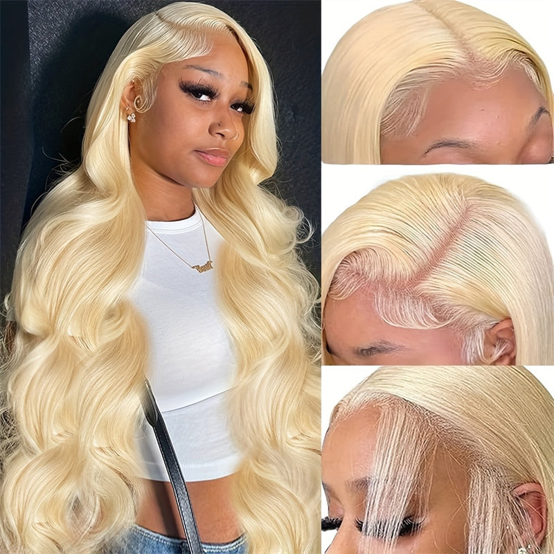 613 Blonde Glueless Wigs Body Wave Human Hair Wigs HD Lace Frontal Wigs Straight Hair Deep Wave Styles