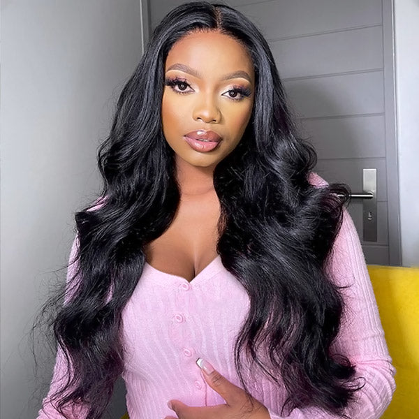 Pre Cut Lace Body Wave 13x6 Full Lace Frontal Wigs HD Transparent Wear And Go Wigs