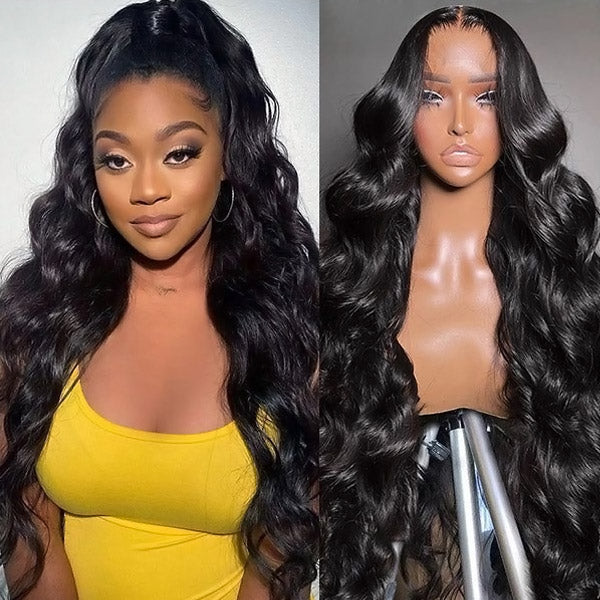 Pre Cut Lace Body Wave 13x6 Full Lace Frontal Wigs HD Transparent Wear And Go Wigs