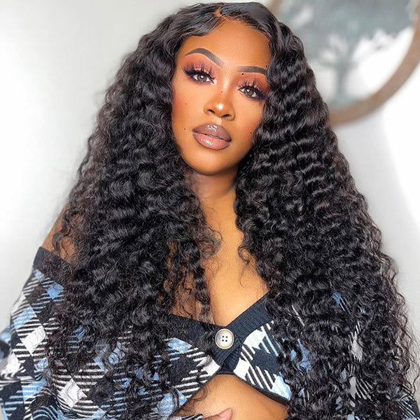 Body Wave Wear And Go Glueless Wigs Pre Cut 13x4 Lace Front Human Hair Wigs Deep Wave HD Lace Wigs Bleached Knots