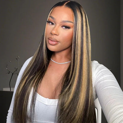 Balayage Honey Blonde Highlight P1B/27 Color Lace Wig 13x4 13x6 Lace Glueless Wig Human Hair Body Wave HD Lace Wig