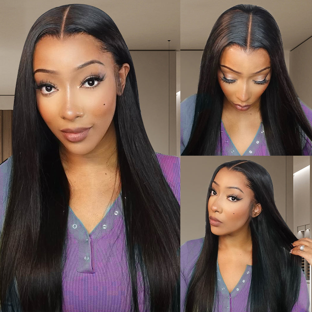 Hairsmarket 13x6 Straight HD lace Wig HD Straight Lace Front Wigs Glueless Human Hair Wig Biginner Friendly