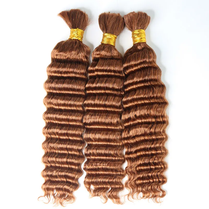 Hairsmarket Human Boho Bulk Braiding Hair Extensions Deep Wave 