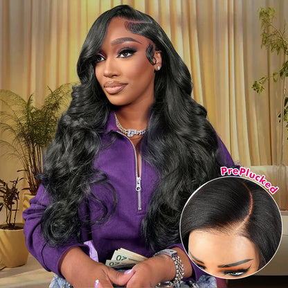 Hairsmarket 13x6  Glueless Wig  Body Wave Transparent Lace Front Wigs Brazilian Human Hair Wig Beginner Friendly