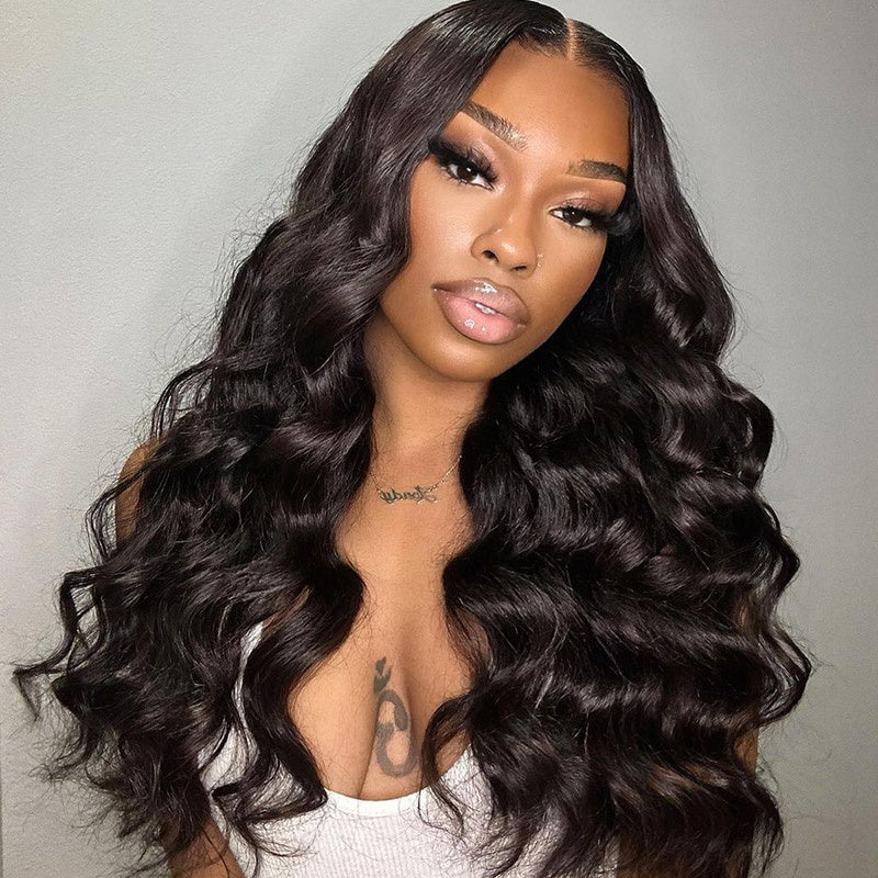 Hairsmarket Pre-Everything 13x4 Lace Front Wig Buy Wig Get A Free Bundle Straight Body Wave Deep Wave Wig 