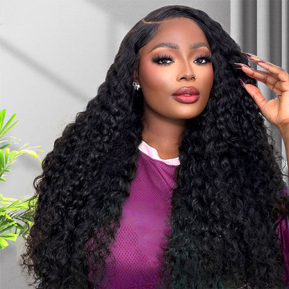 Hairsmarket Deep Wave 13x6 Lace Wig Transparent Lace Human Hair Wigs Glueless Pre-everything