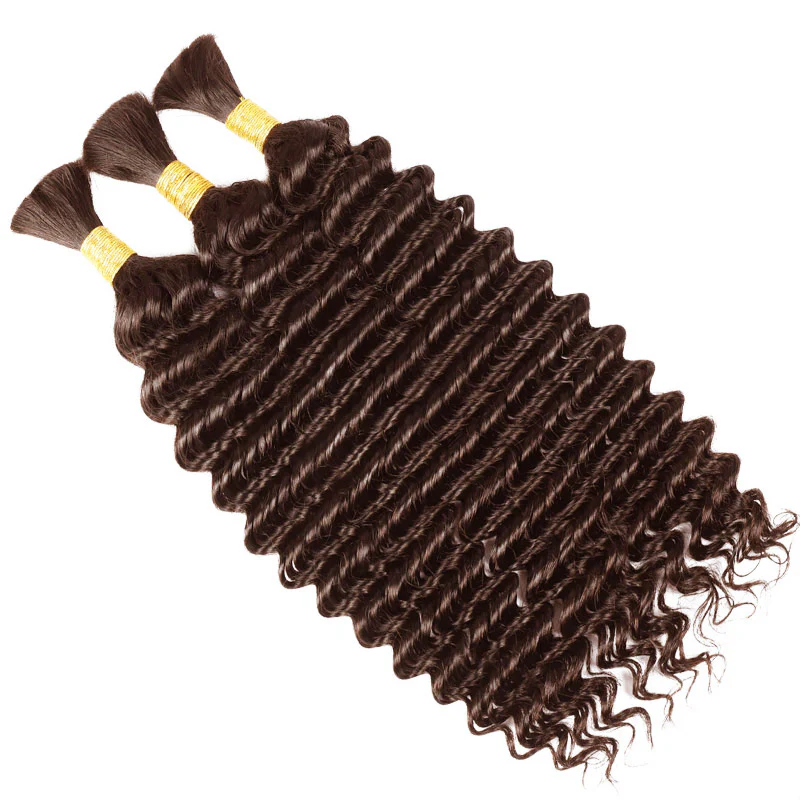 Hairsmarket Human Boho Bulk Braiding Hair Extensions Deep Wave 
