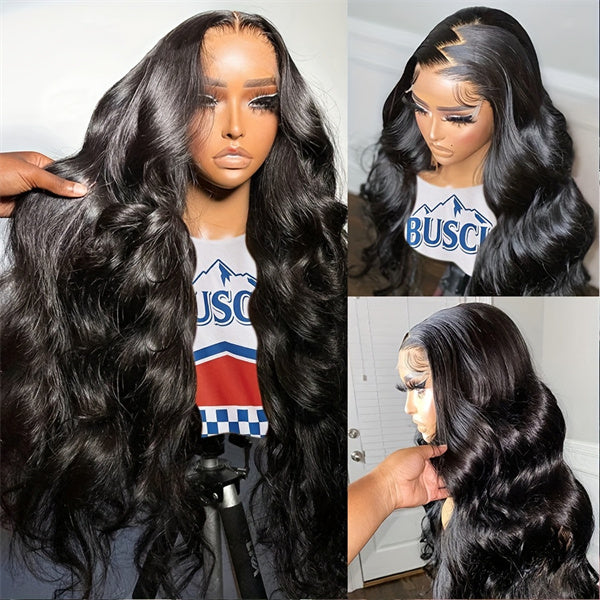 Hairsmarket Body Wave Lace Front Wigs Pre Plucked Glueless Wigs 13x4 HD Lace Wigs 200% Density
