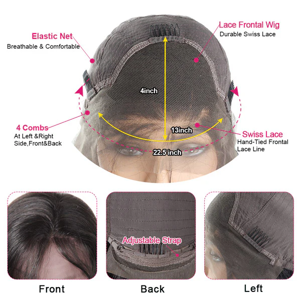 Body Wave Wig 13x4 Lace Front Wigs Glueless Body Wave Transparent Lace Frontal Human Hair Wigs