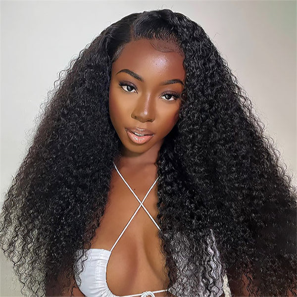 Ready To Go Wigs Kinky Curly Glueless Wigs 13x4 HD Lace Front Wigs Beginner Friendly