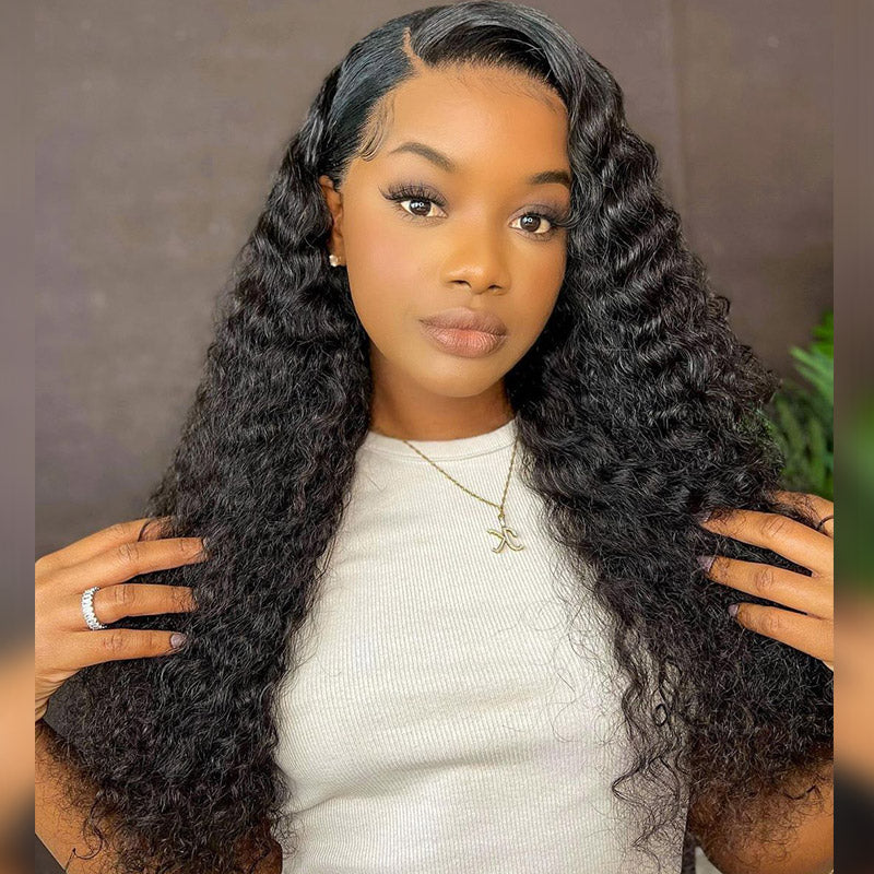 (Bogo Free)Hairsmarket Deep Wave Lace Front Wigs HD Transparent Glueless Human Hair Wigs Ready To Go