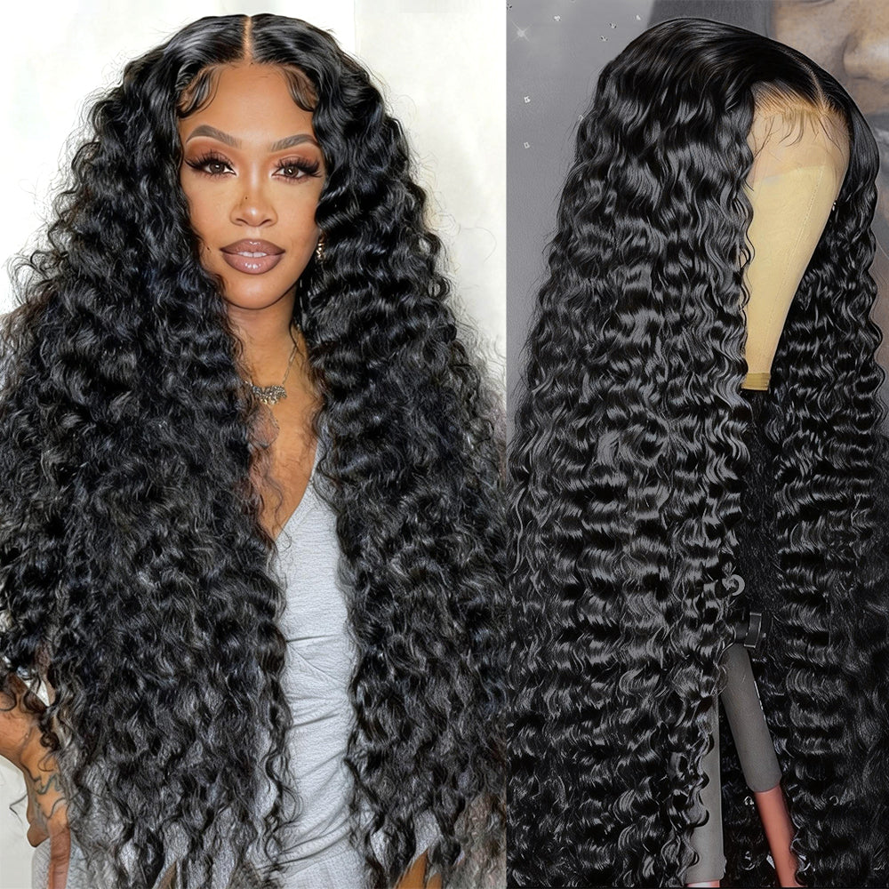 Hairsmarket Deep Wave 13x6 Full Lace Frontal Wig Pre-Everything Glueless Wig HD Transparent Lace 250% Density