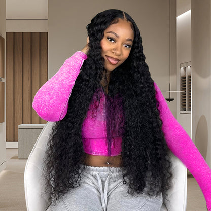 Hairsmarket Deep Wave 13x6 Lace Wig Transparent Lace Human Hair Wigs Glueless Pre-everything