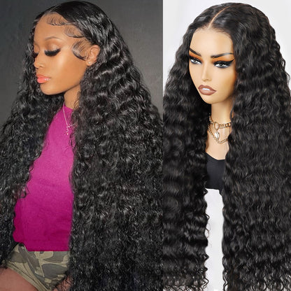 Hairsmarket Deep Wave 13x6 Lace Wig Transparent Lace Human Hair Wigs Glueless Pre-everything