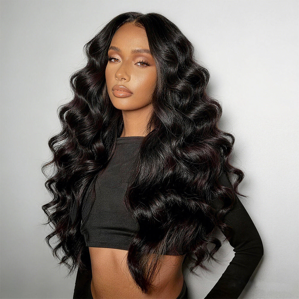 Hairsmarket Loose Wave Wigs Virgin Human Hair 13x4 HD Lace Front Wigs Pre Plucked Human Hair Wigs For Women