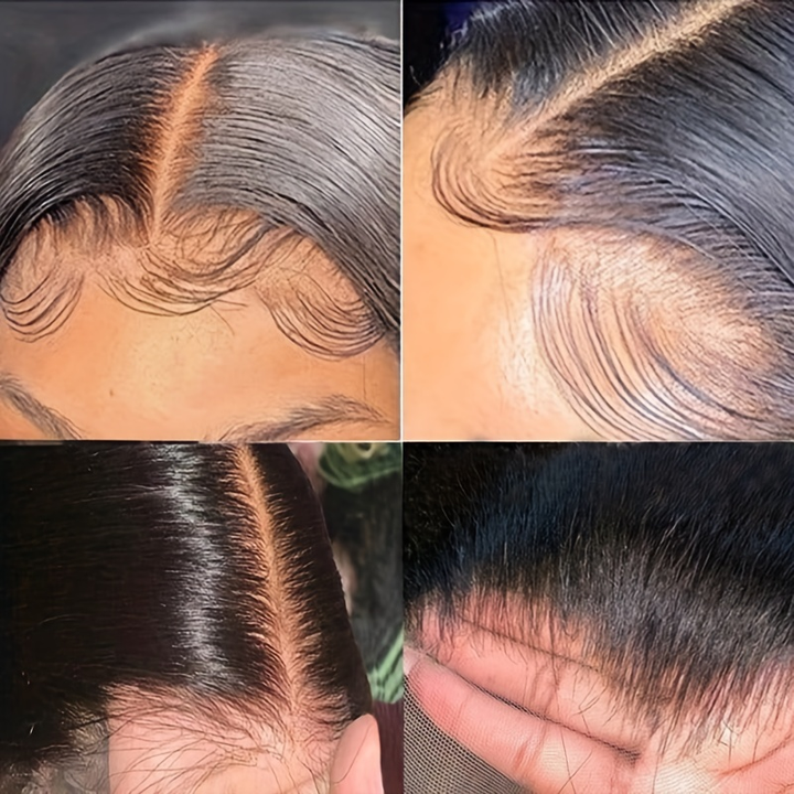 Hairsmarket Deep Wave 4x4 Lace Closure Wigs HD Glueless Human Hair Wigs 180% Density